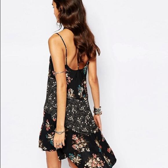 Free People Patchwork Crescent Slip Dress Size XS - Picture 14 of 14